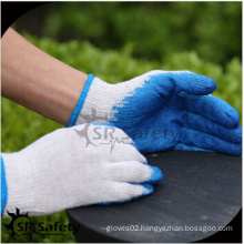 SRSAFETY 10G Polycotton Liner Coated latex working glove, safety equipment
